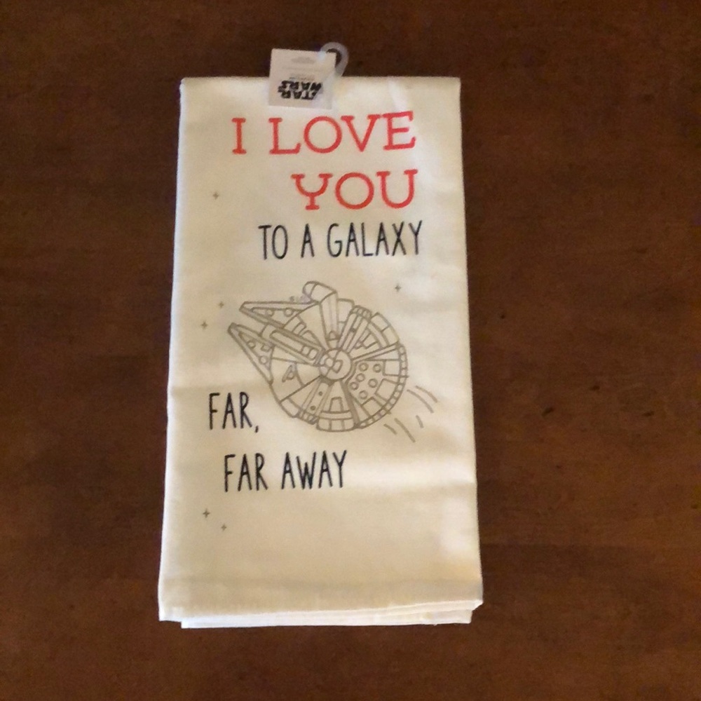 🌵 3/$15 Stars Wars towel “I Love You to a Galaxy Far, Far Away” see description